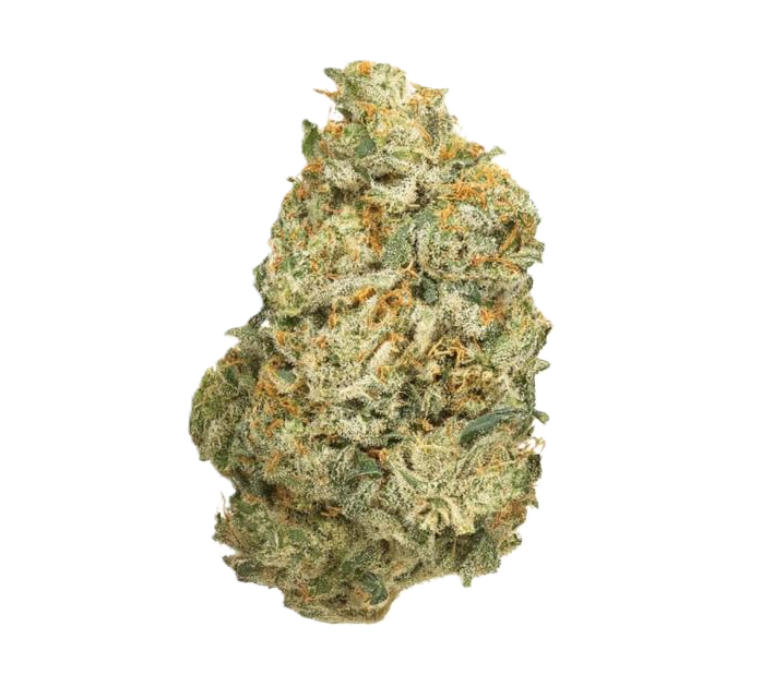 Zero Tolerance cannabis flower with frosty green buds and visible trichomes, a sativa known for sweet, earthy, and gassy aromas with uplifting effects.